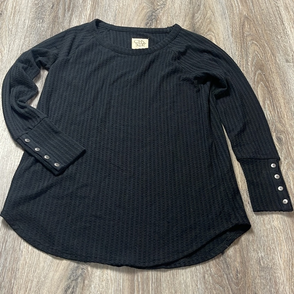 Chaser Long Sleeve Thermal Waffle Knit Shirt Size - Picture 5 of 12